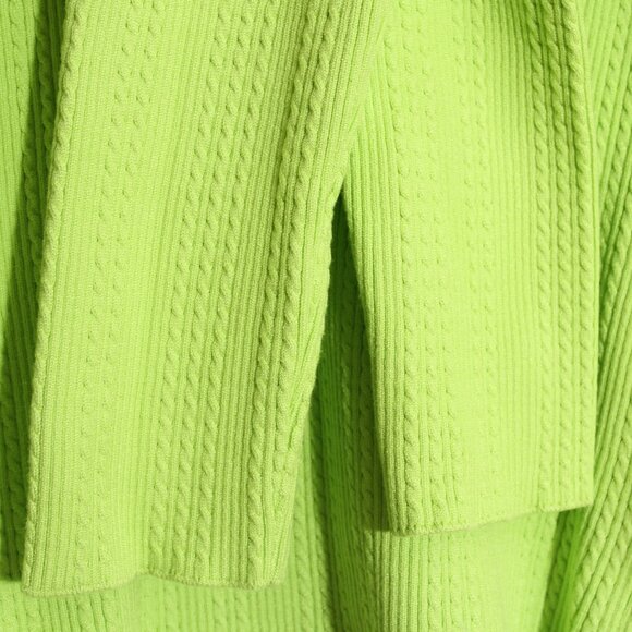 Andersson Bell Jessica Embellished Cutout Neon Cable-Knit Turtleneck Sweater - Picture 8 of 16